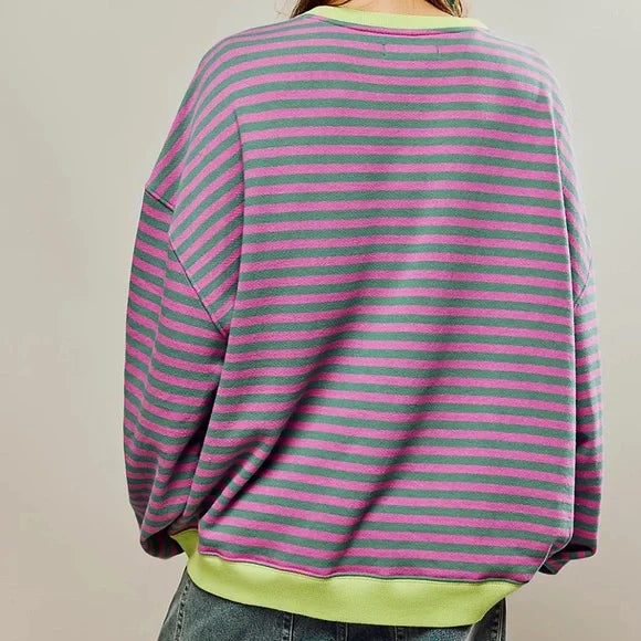 Helen Striped Oversized Coastal Sweater
