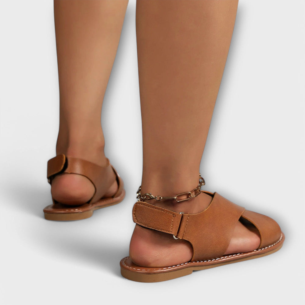 Inga Strappy Buckle Summer Adjustable-Strap Sandals
