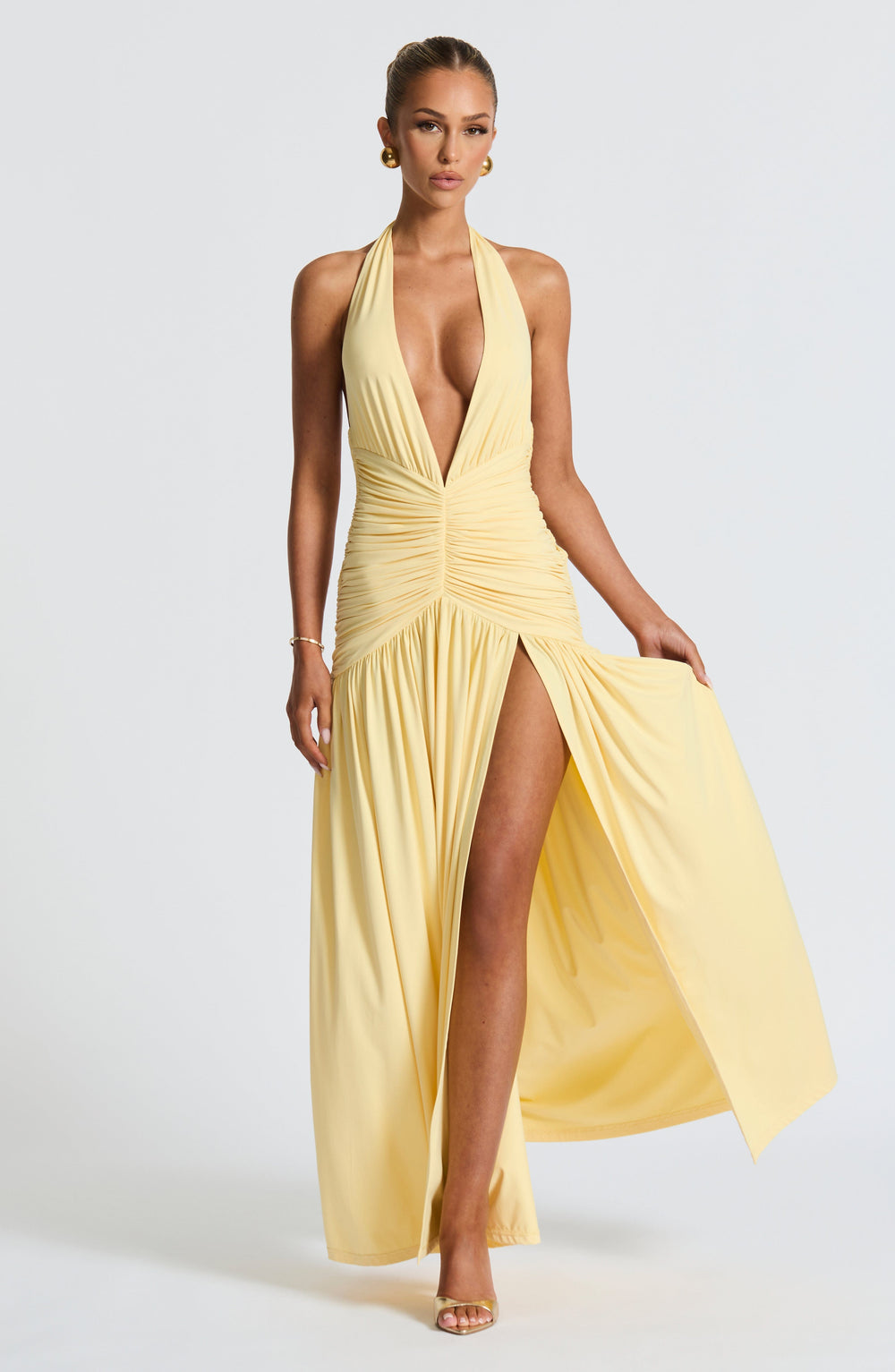 Solene Draped Maxi Dress