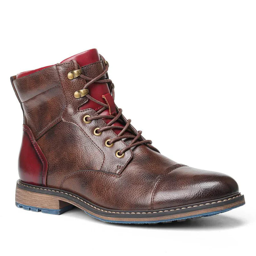 Ravanelli Premium Buffalo Faux Leather High-Top Boots