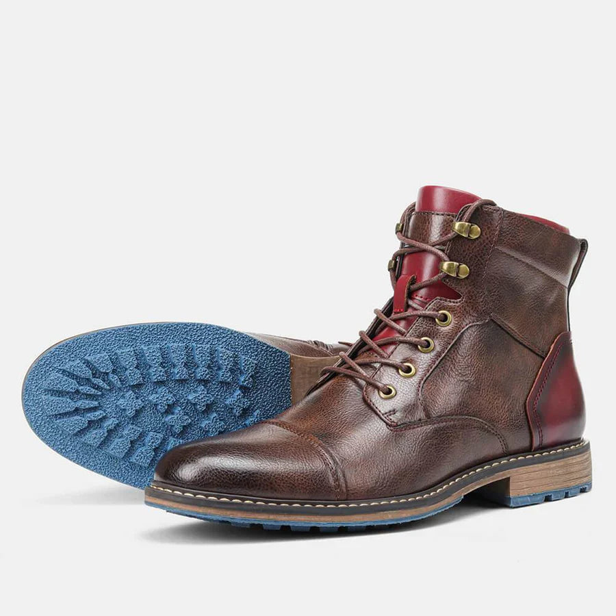 Ravanelli Premium Buffalo Faux Leather High-Top Boots