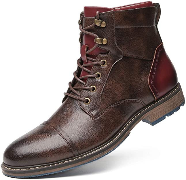 Ravanelli Premium Buffalo Faux Leather High-Top Boots
