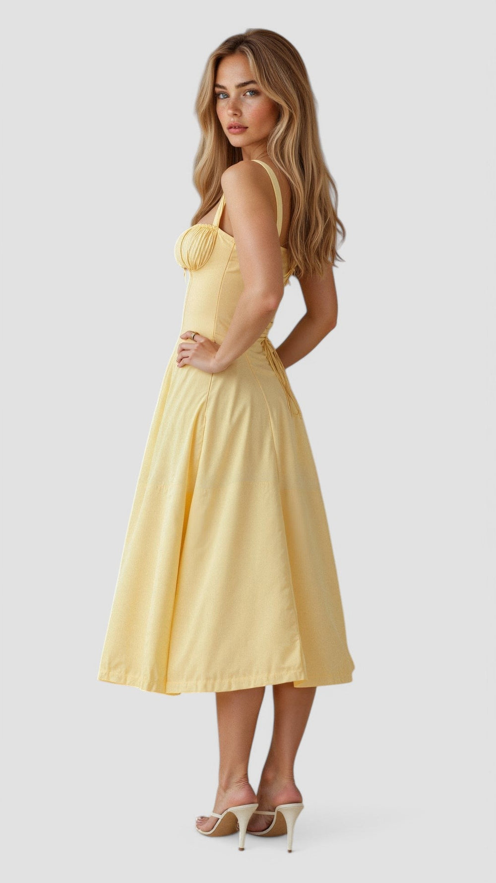 Cianna Lace Corset Midi Dress