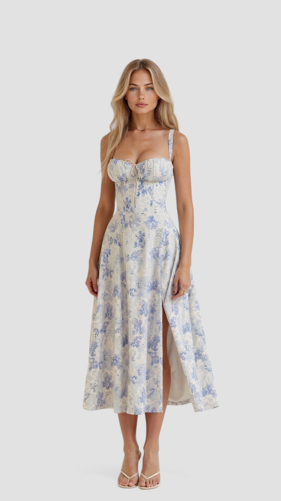 Cianna Lace Corset Midi Dress
