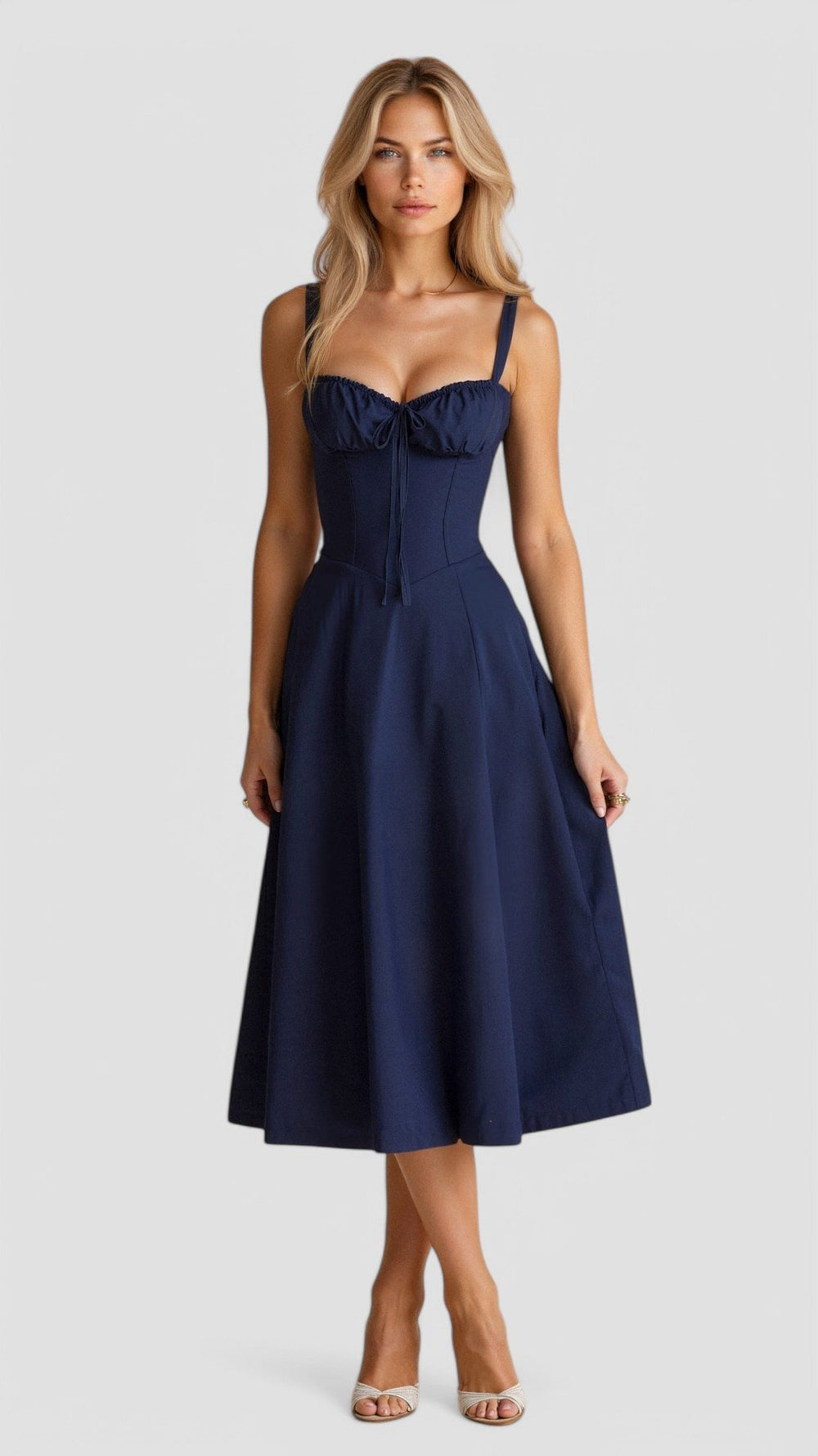 Cianna Lace Corset Midi Dress