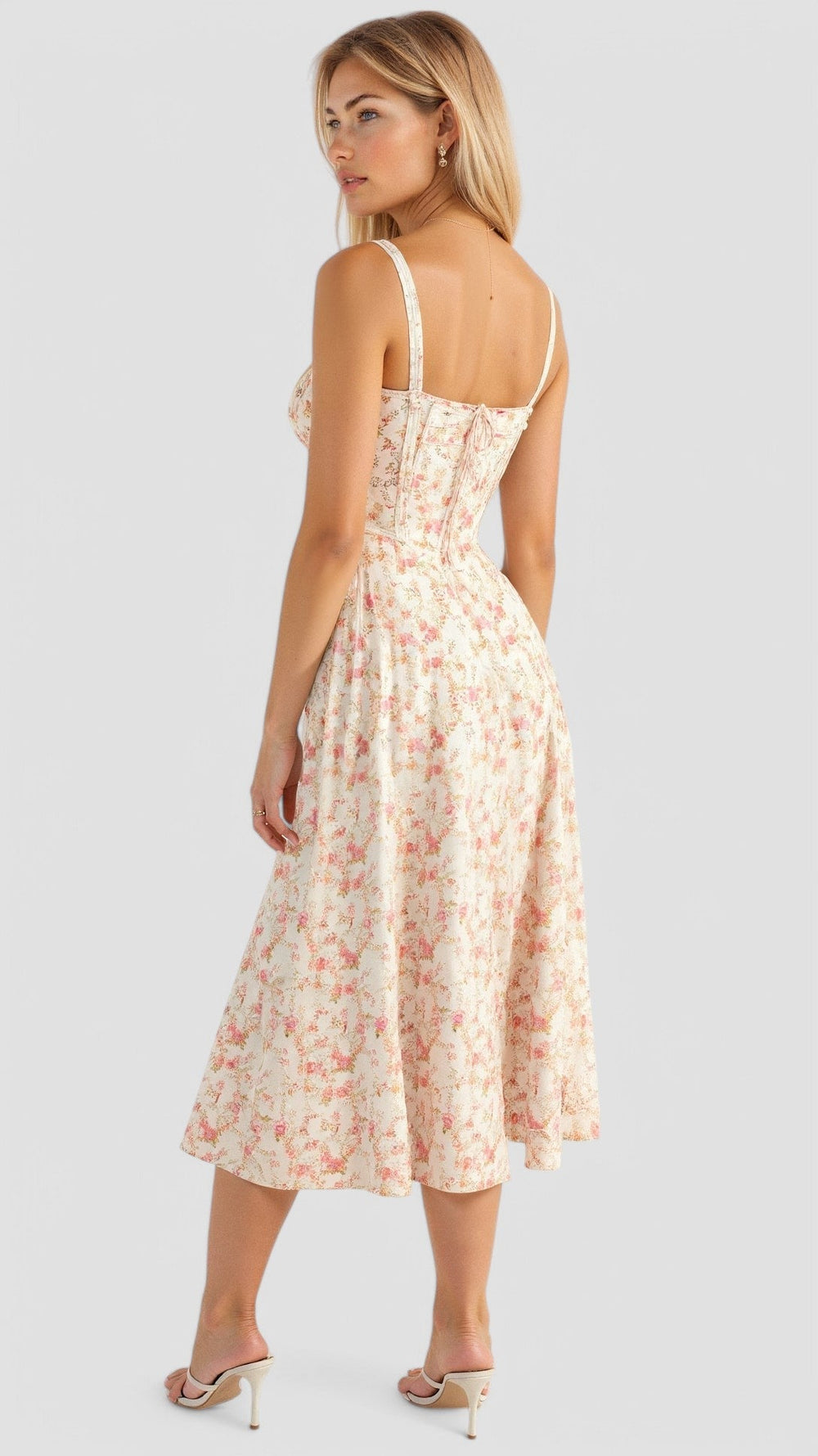 Cianna Lace Corset Midi Dress