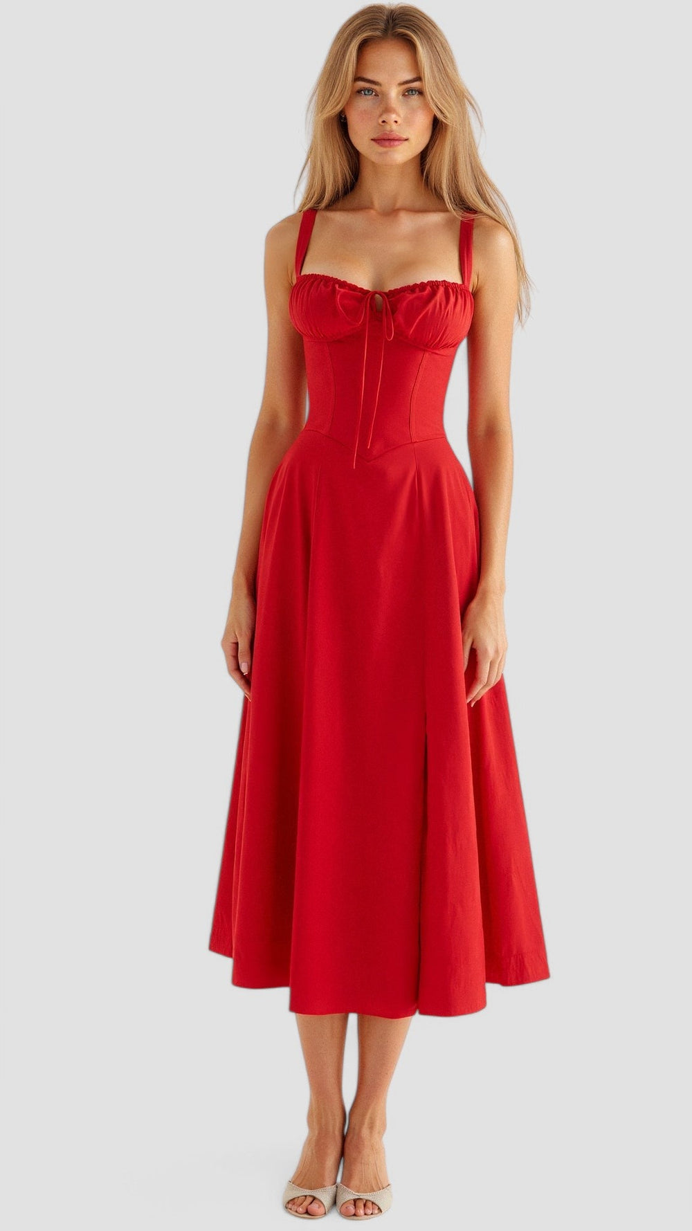 Cianna Lace Corset Midi Dress