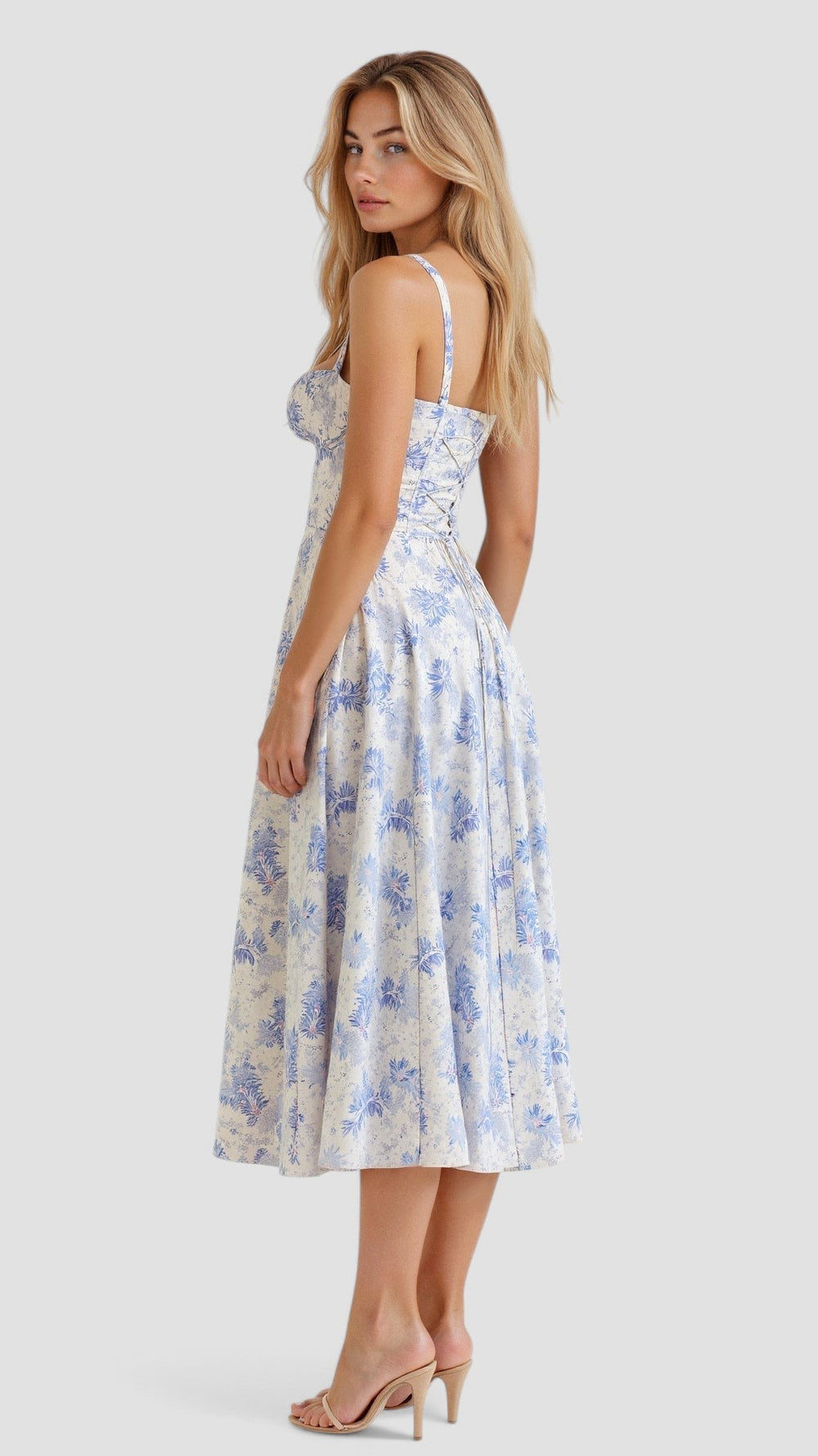 Cianna Lace Corset Midi Dress