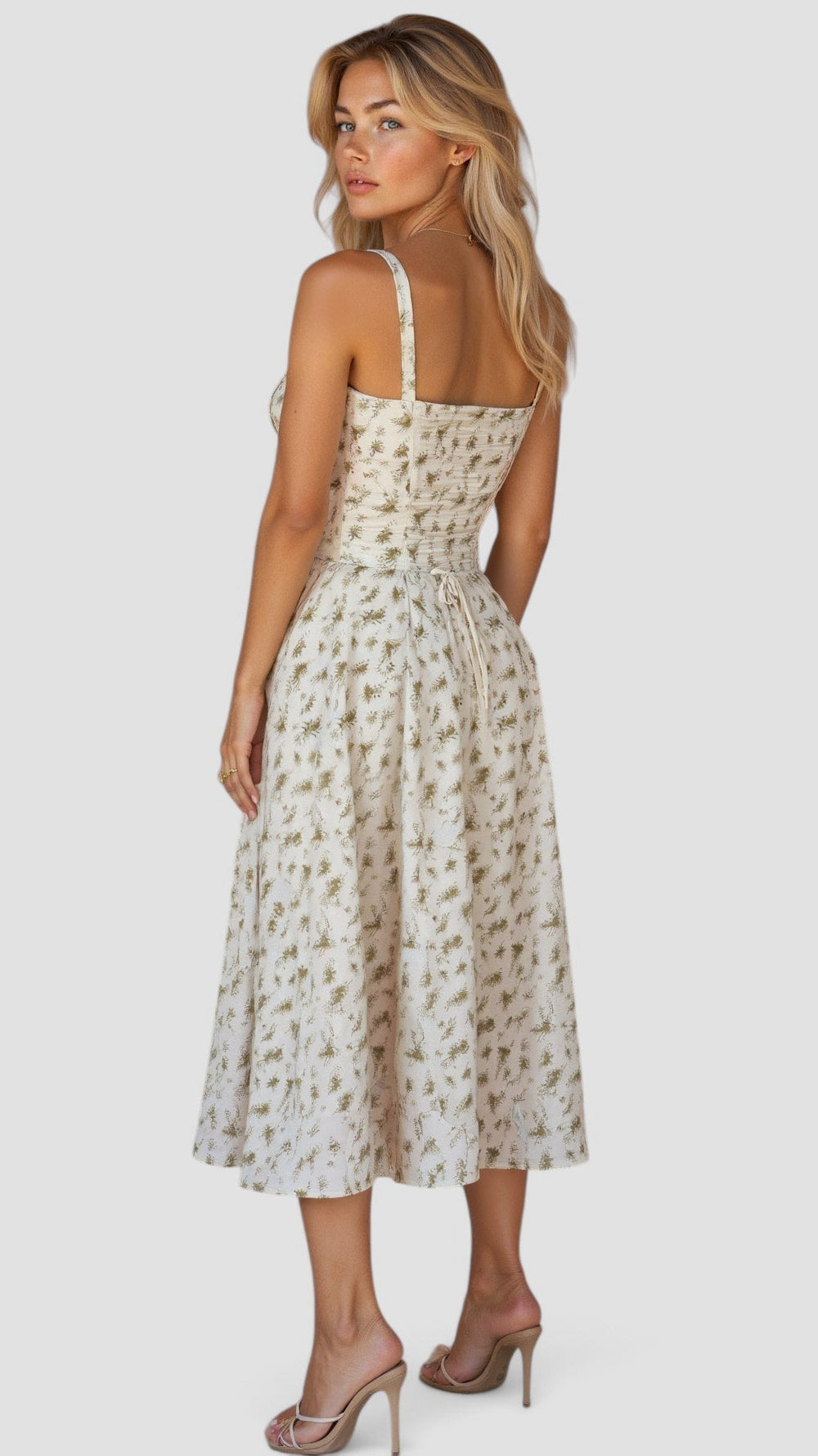 Cianna Lace Corset Midi Dress