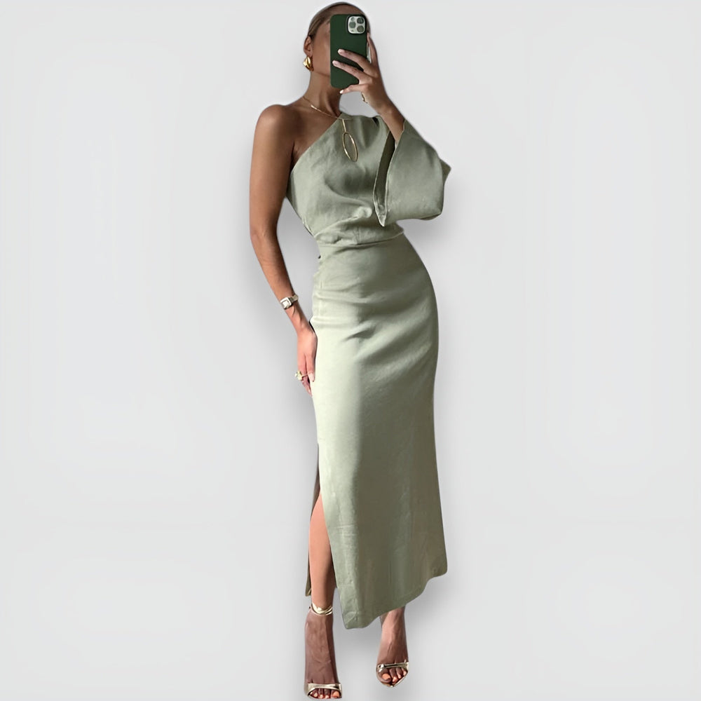 Zara One-Shoulder Maxi Dress