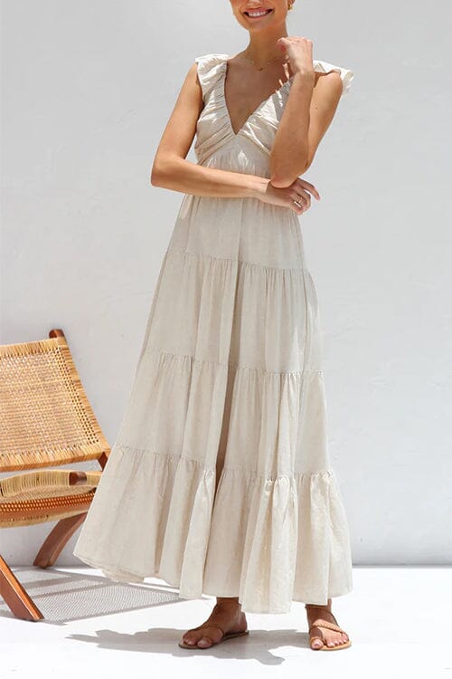 Odette Elegant Ruched Maxi Dress