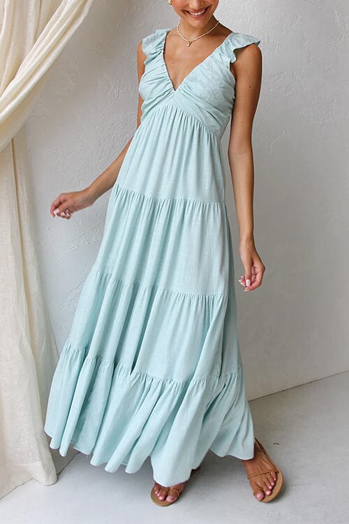 Odette Elegant Ruched Maxi Dress