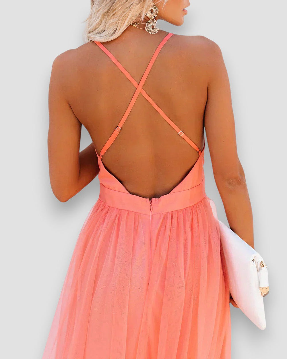 Serena Classic Fit Breathable Polyester Maxi Dress
