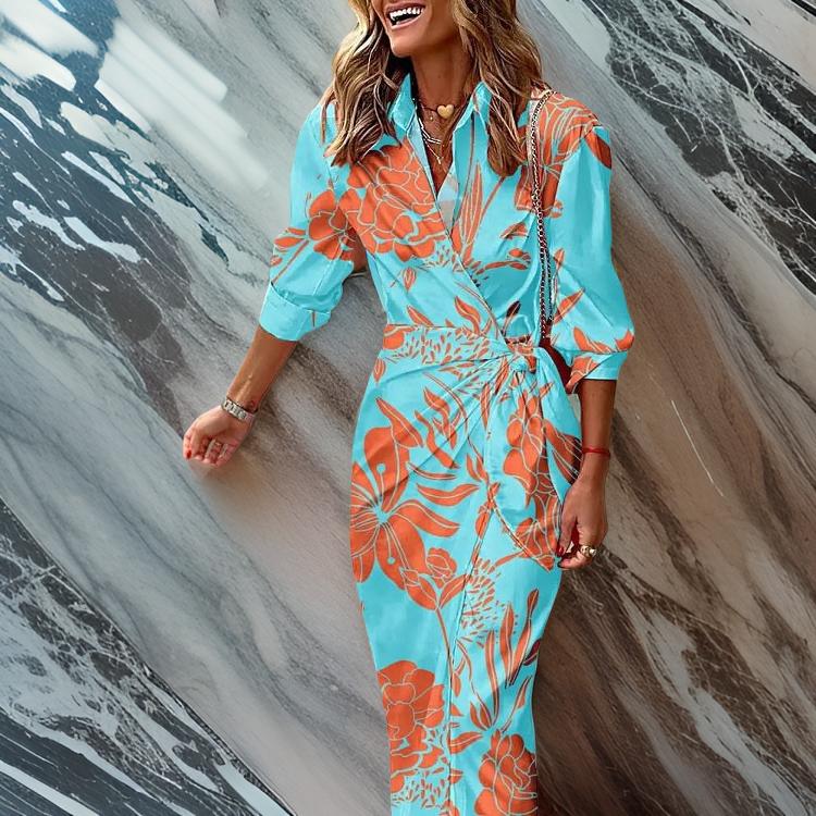 Clara Wrap Dress in Vibrant Print for Spring and Summer