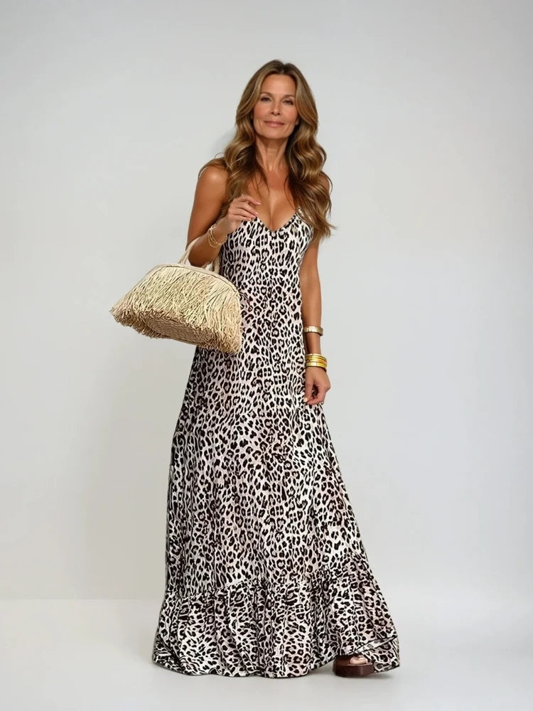 Maisie Stretch Polyester Open Back Dress