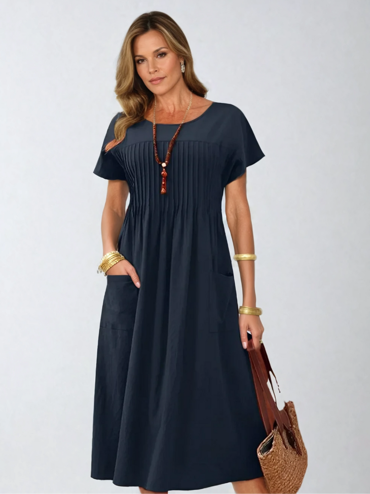 Isabella Casual Midi Dress, Loose Everyday Fit
