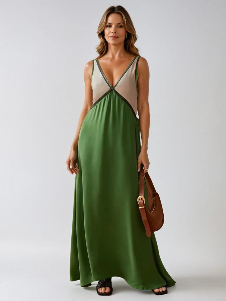 Annabelle Stretch Polyester Maxi Dress