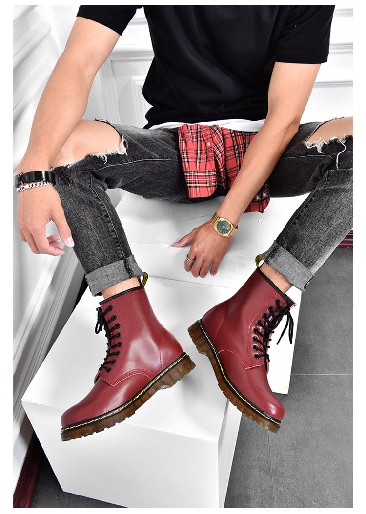 Lucas Faux Leather Flexible Rubber Sole Everyday Boots