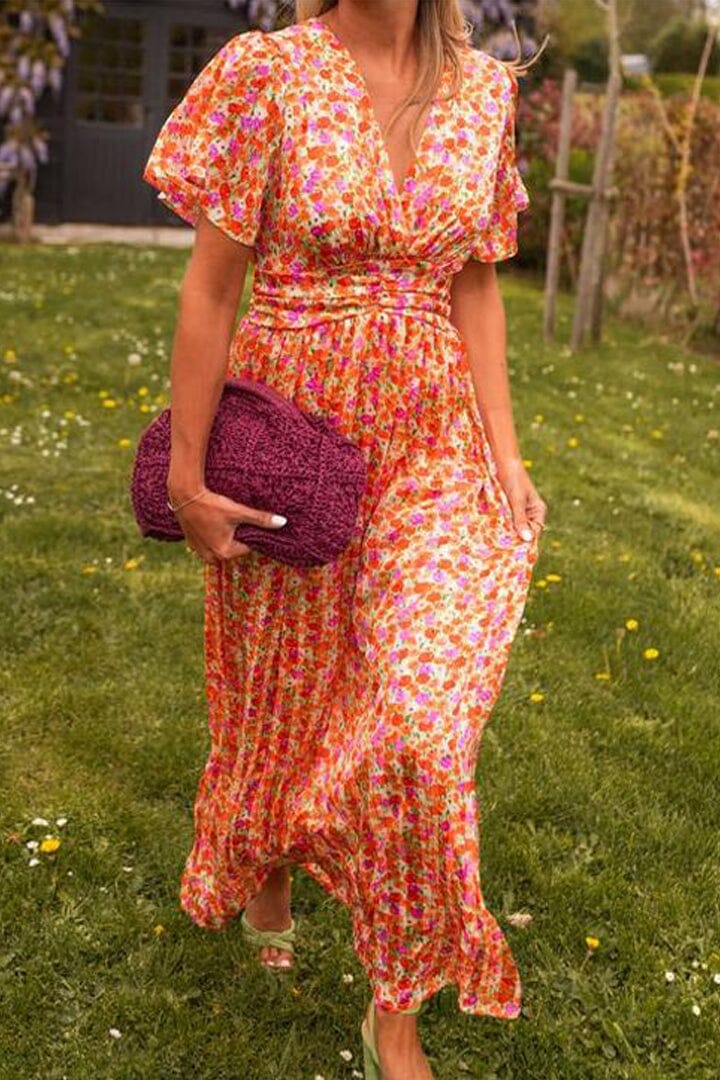 Sophina Floral V-Neck Maxi Dress