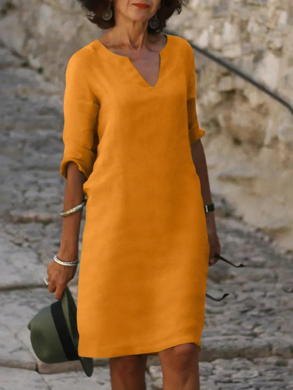 Maya V-Neck Midi Dress