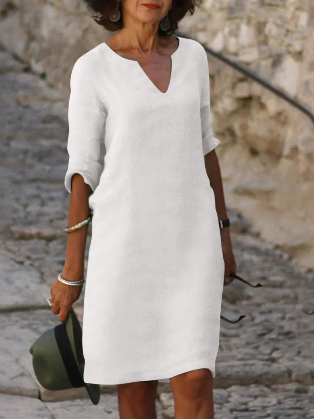 Maya V-Neck Midi Dress