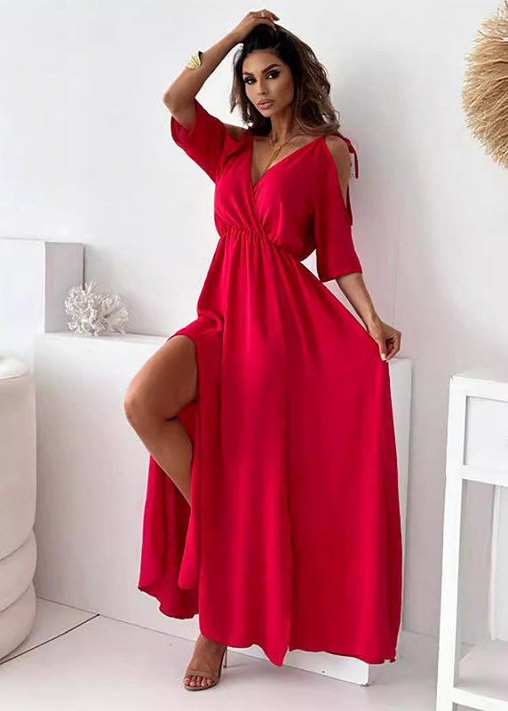 Vilna V-Neck Maxi Slit