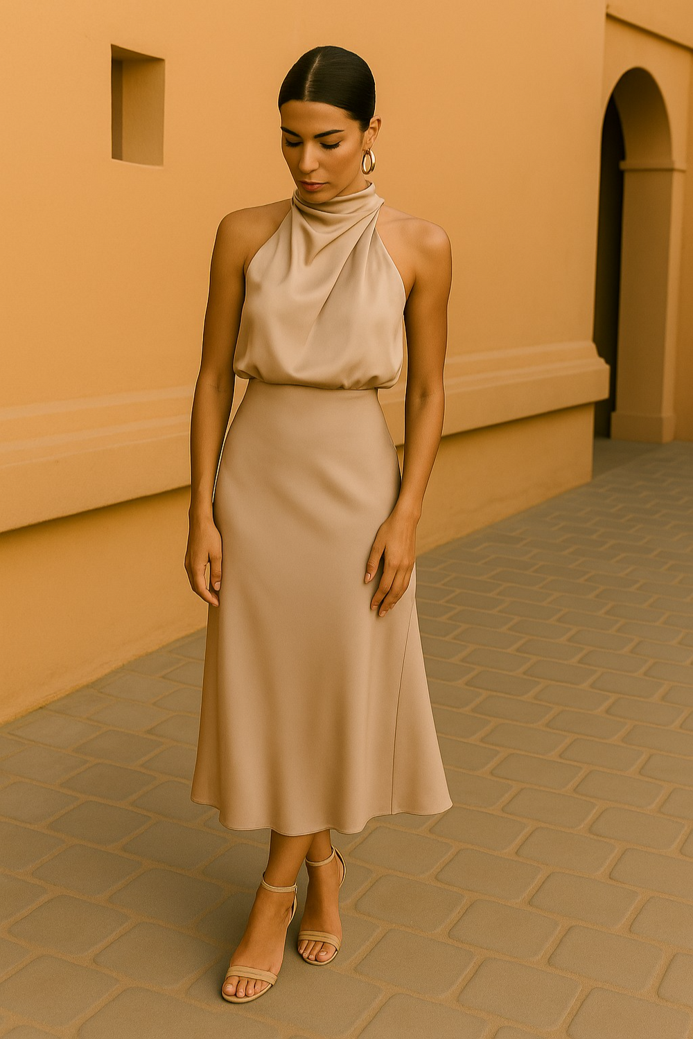 Selina Elegant Satin Dress