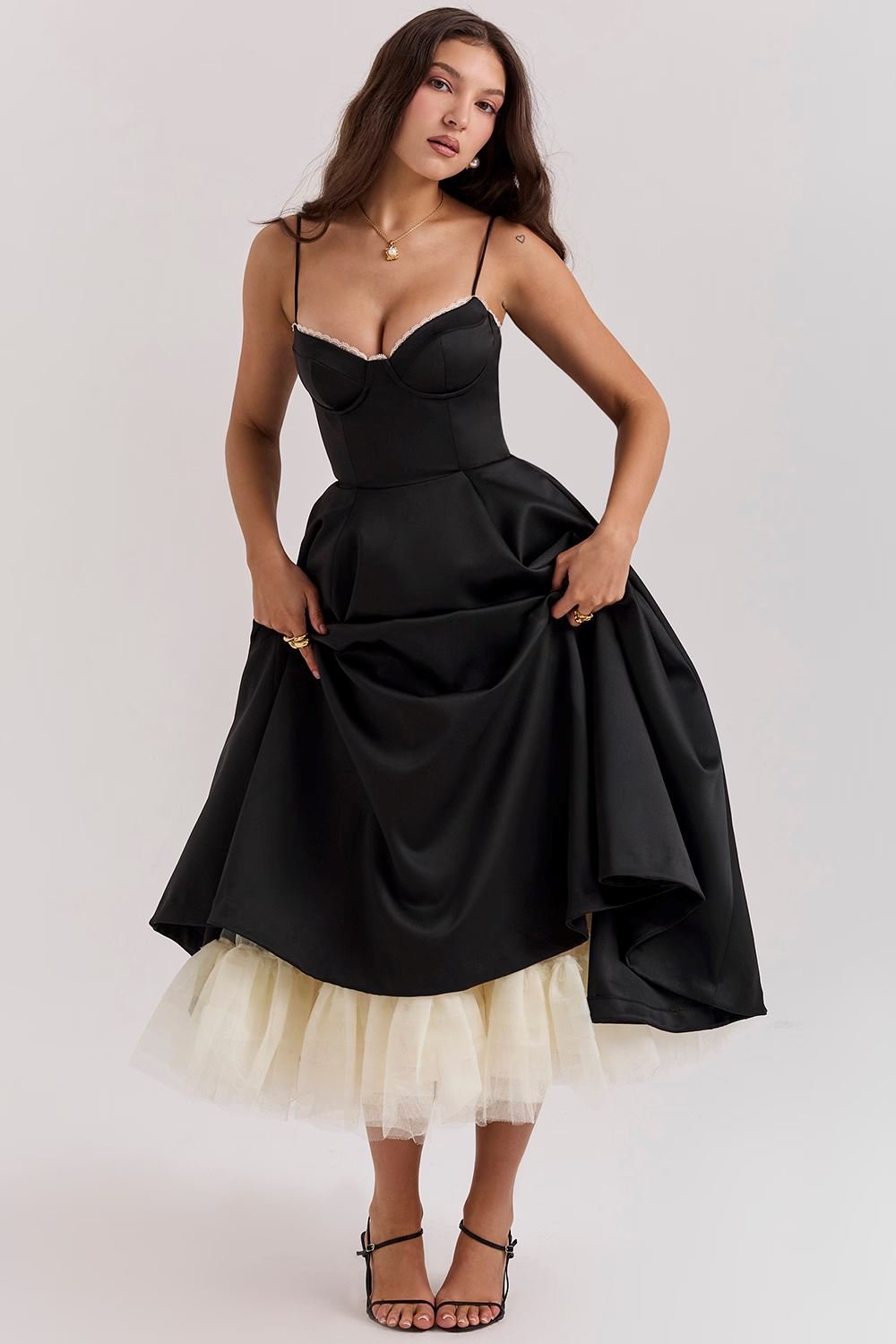 Oona Elegant Strap Midi Dress, Event Ready