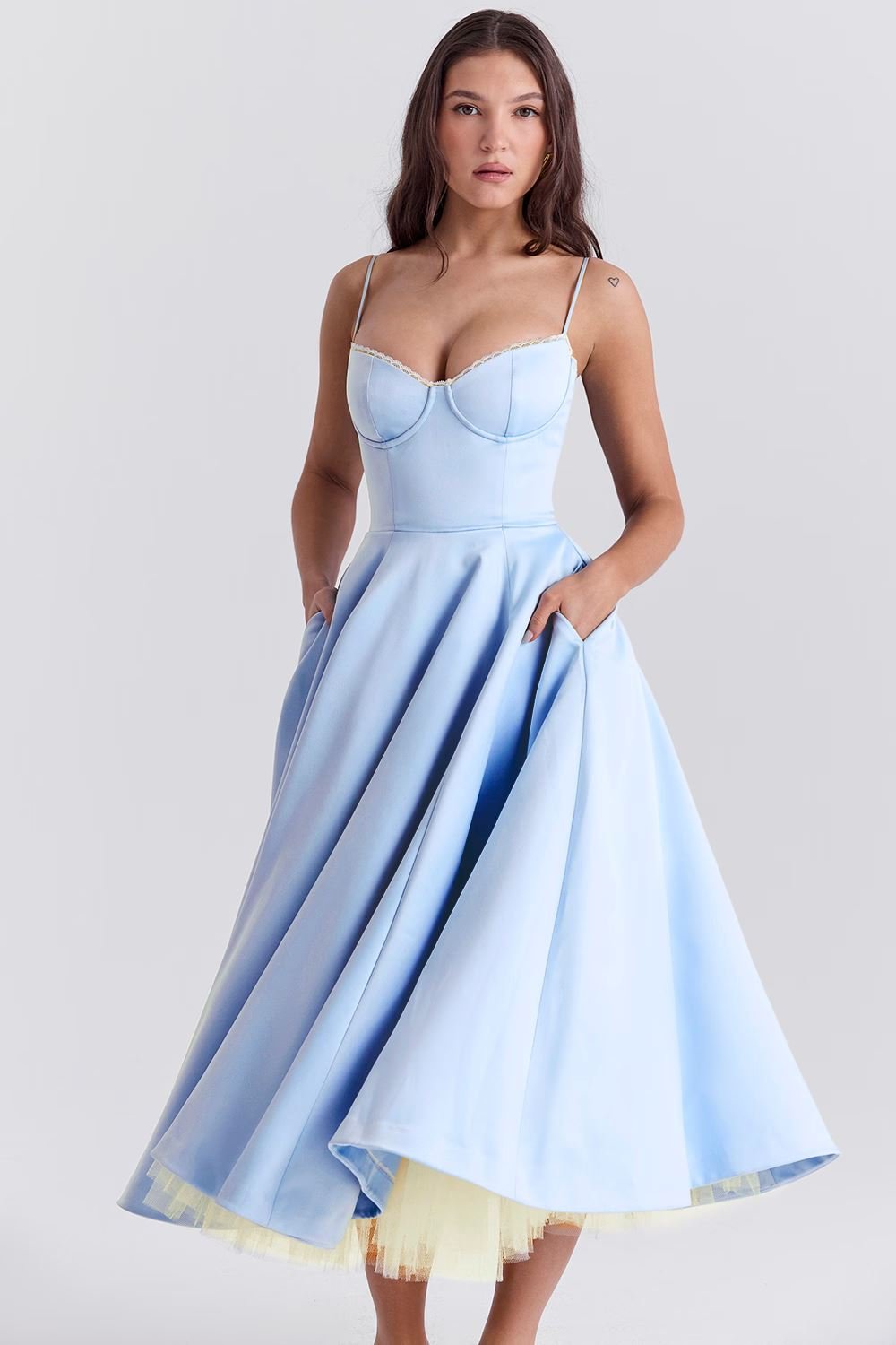 Oona Elegant Strap Midi Dress, Event Ready