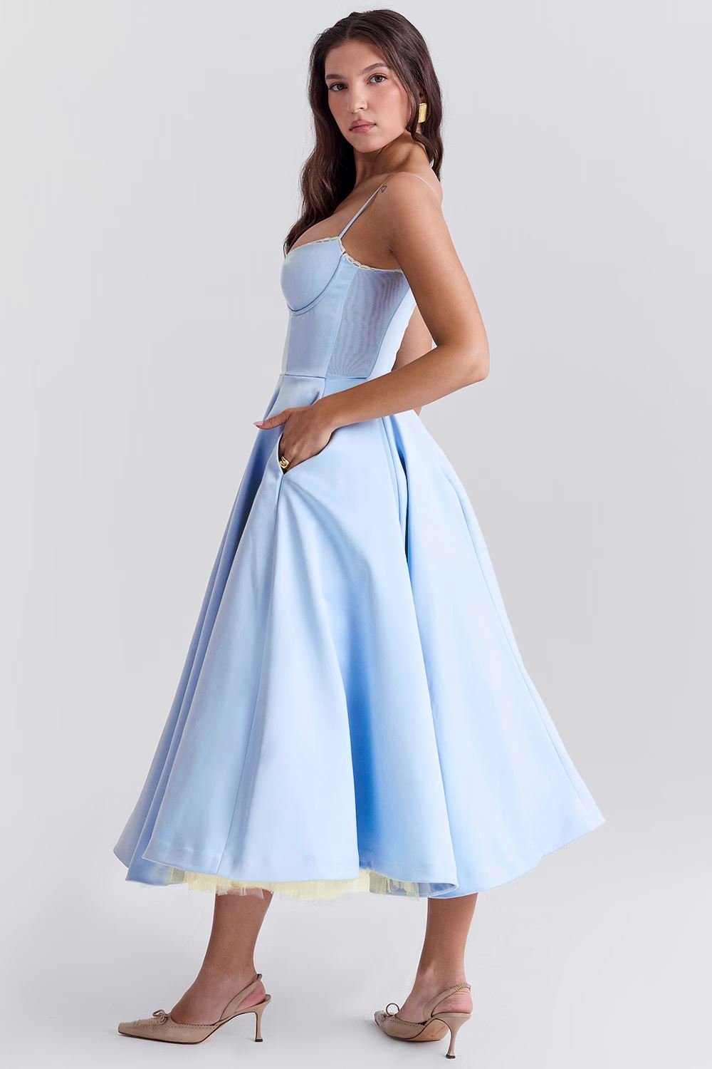 Oona Elegant Strap Midi Dress, Event Ready