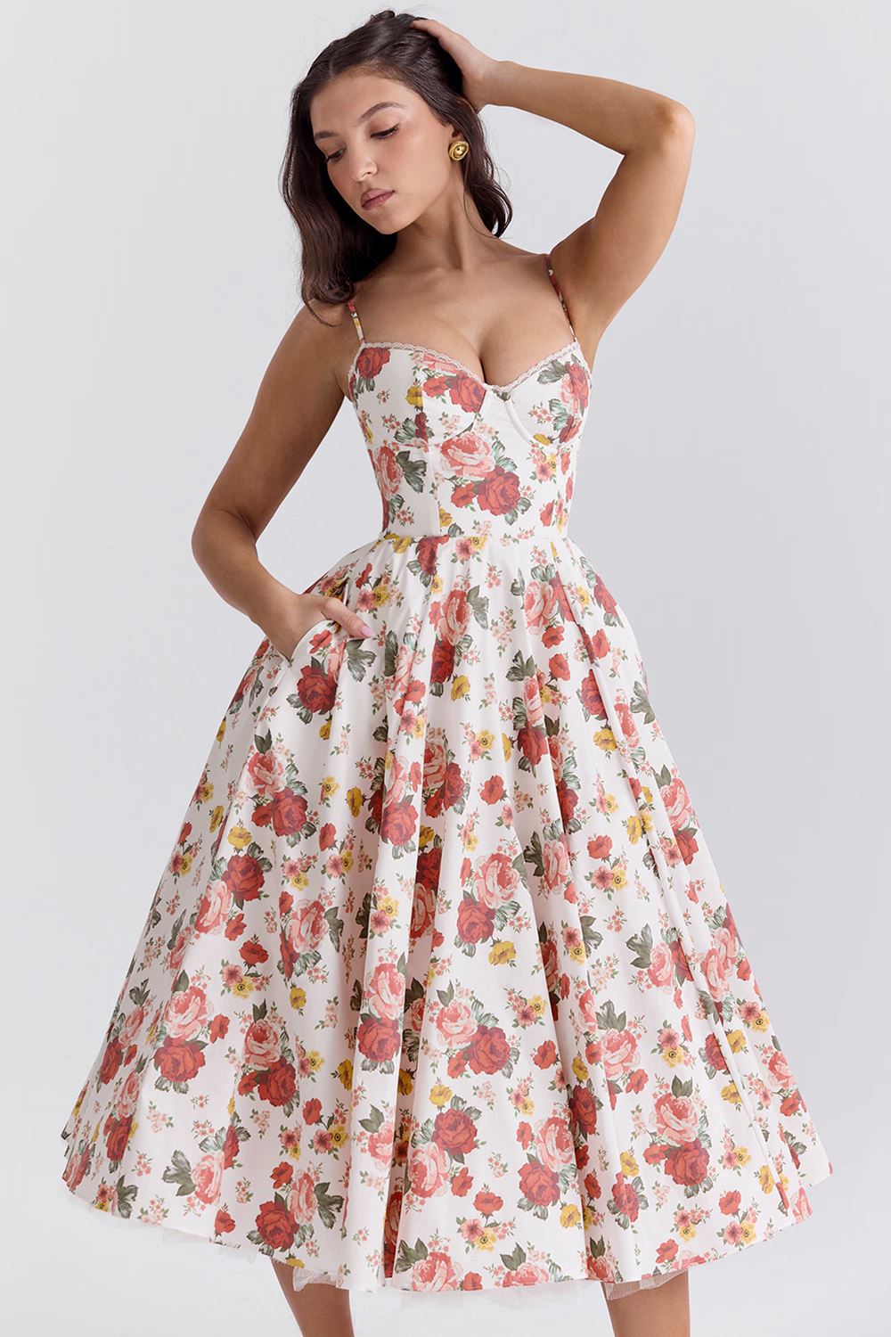 Oona Elegant Strap Midi Dress, Event Ready