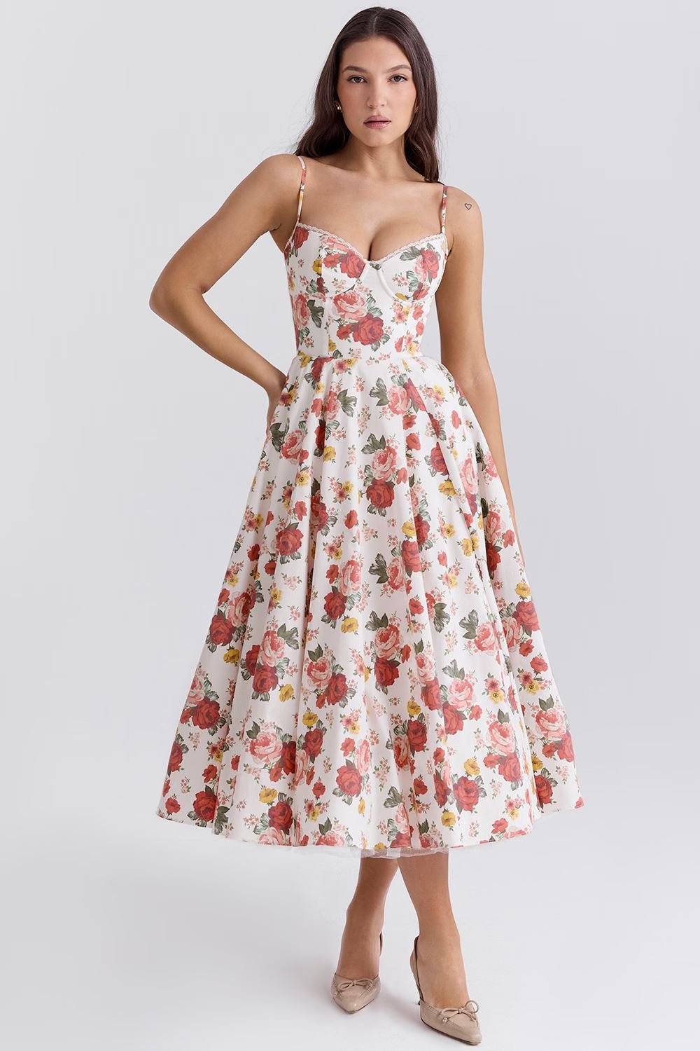 Oona Elegant Strap Midi Dress, Event Ready