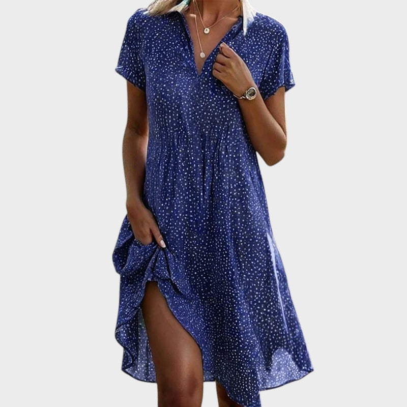 Martha Polka Dot A-Line Midi Dress
