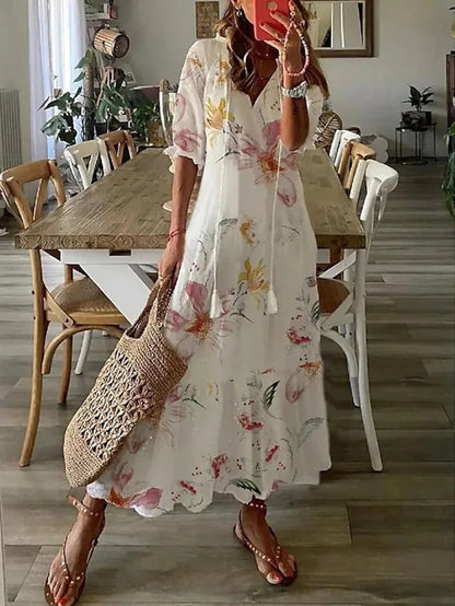Anna | Boho V-Neck Dress