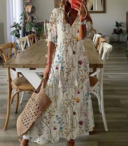 Anna | Boho V-Neck Dress
