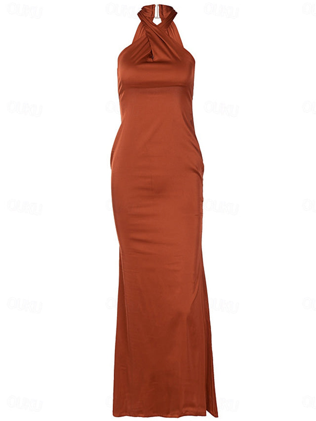 Solenyra Neckholder-Maxikleid