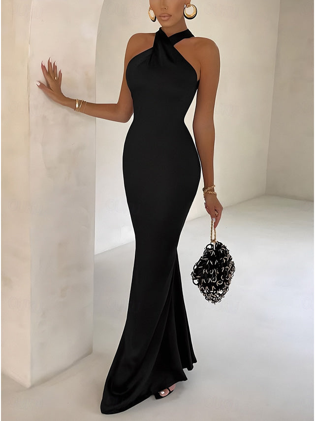 Solenyra Neckholder-Maxikleid