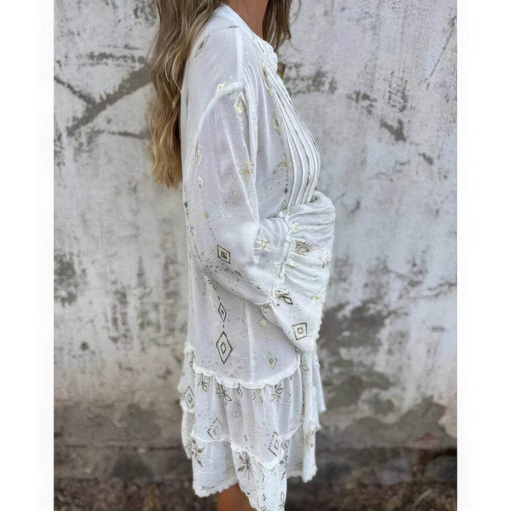 Mara Trendy Long-Sleeve Mini Dress