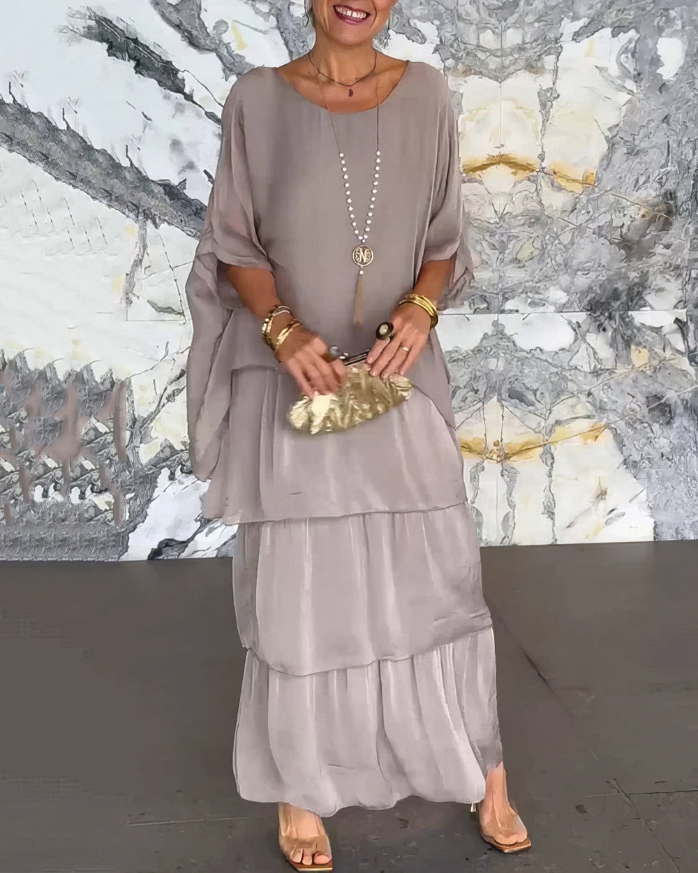 Caroline Elegant Maxi Dress for Any Occasion