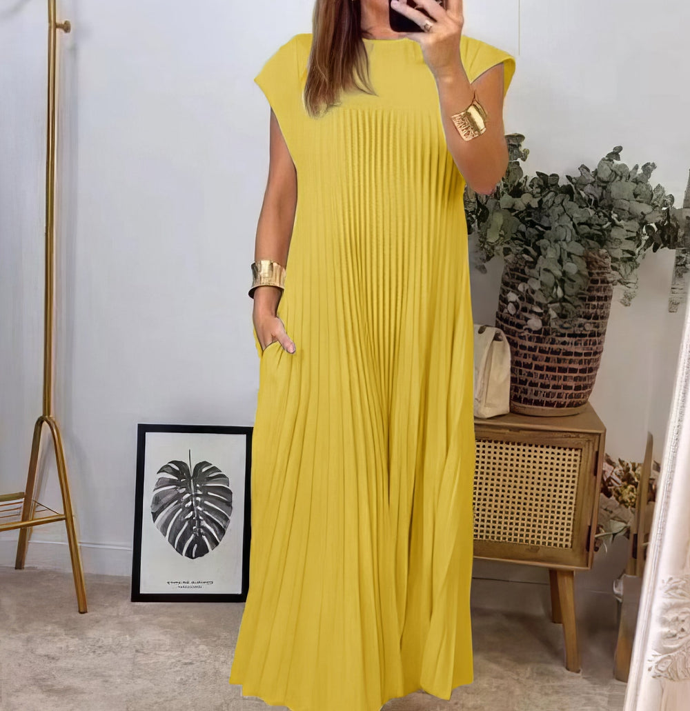 Eleonora Sleeveless Pleated Dress