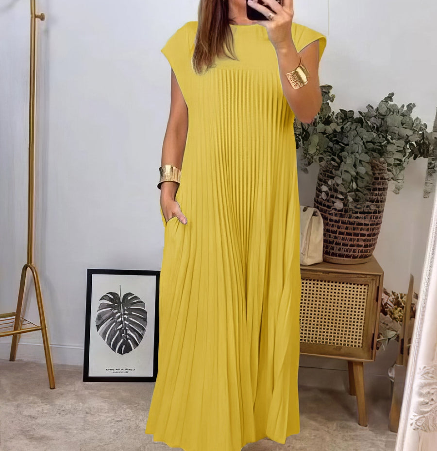 Eleonora Sleeveless Pleated Dress