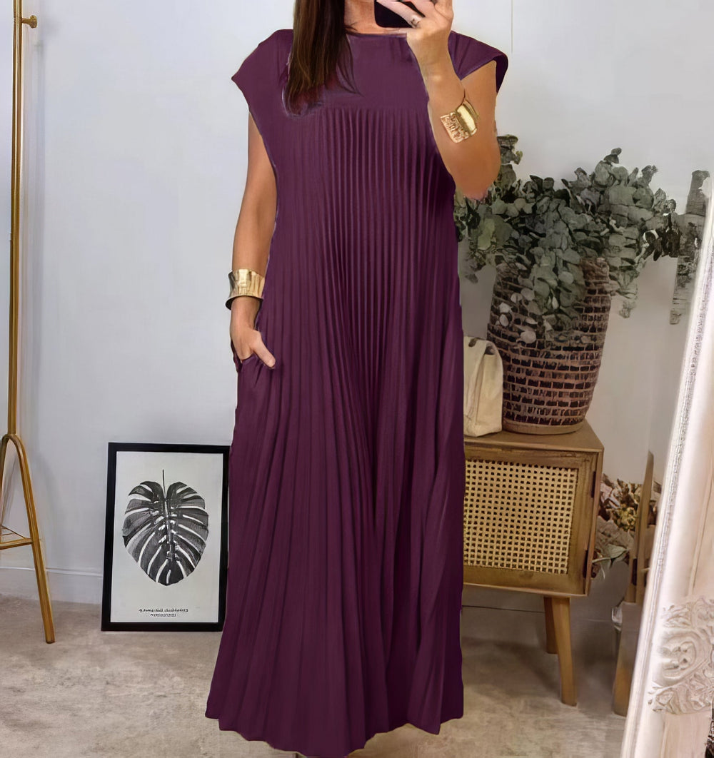 Eleonora Sleeveless Pleated Dress