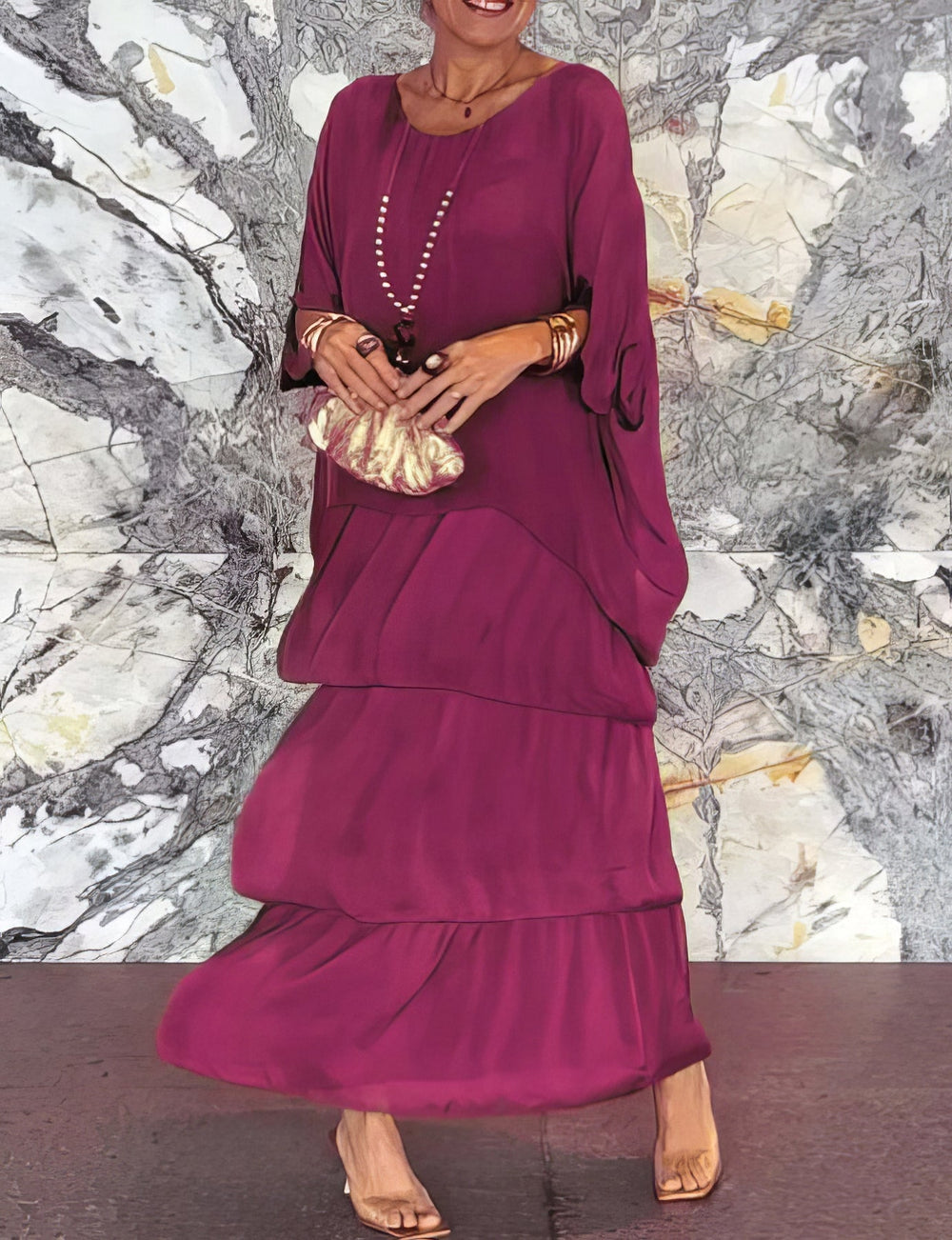 Caroline Elegant Maxi Dress for Any Occasion