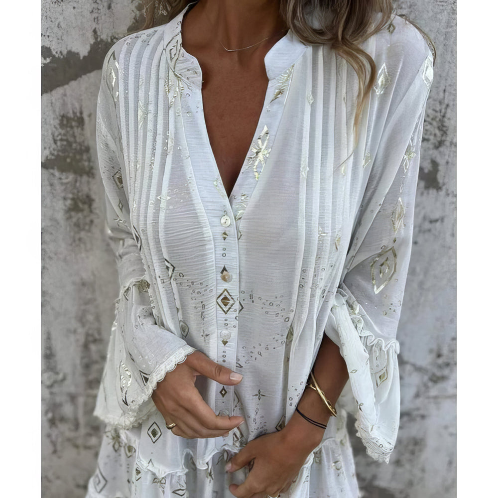 Mara Trendy Long-Sleeve Mini Dress