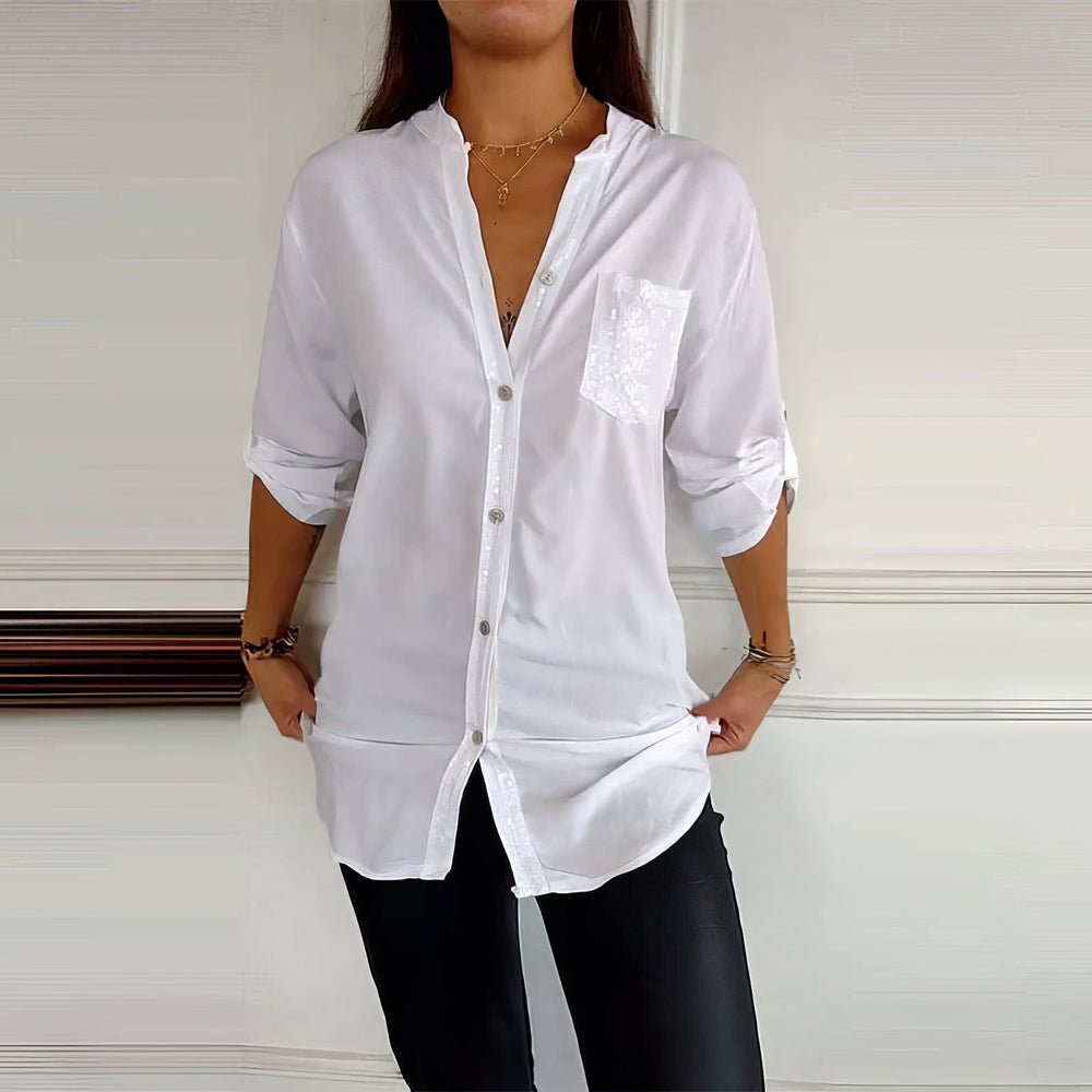 Lucie Sequin Patchwork Top