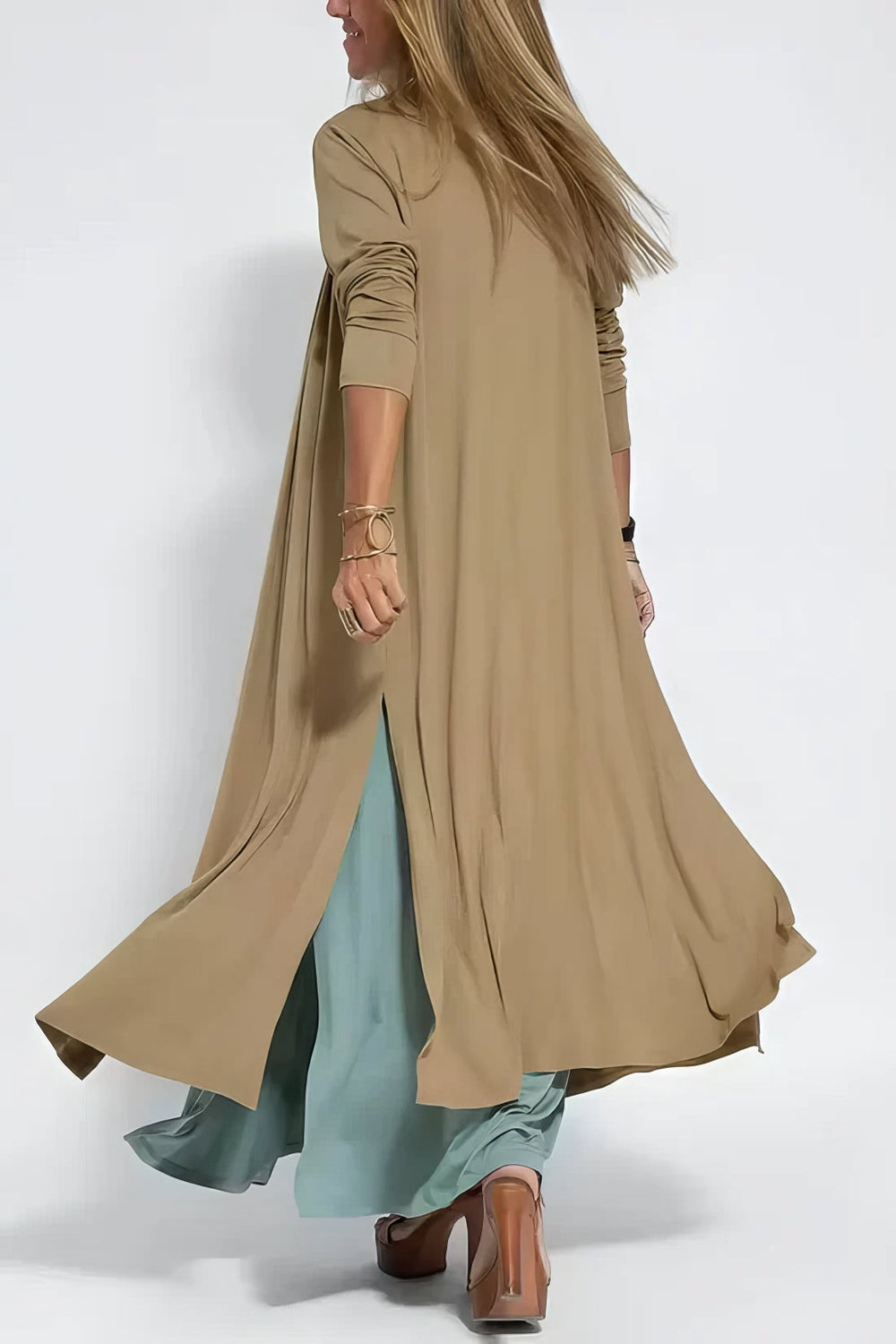 Elise Elegant Long Dress with Matching Cardigan Gift